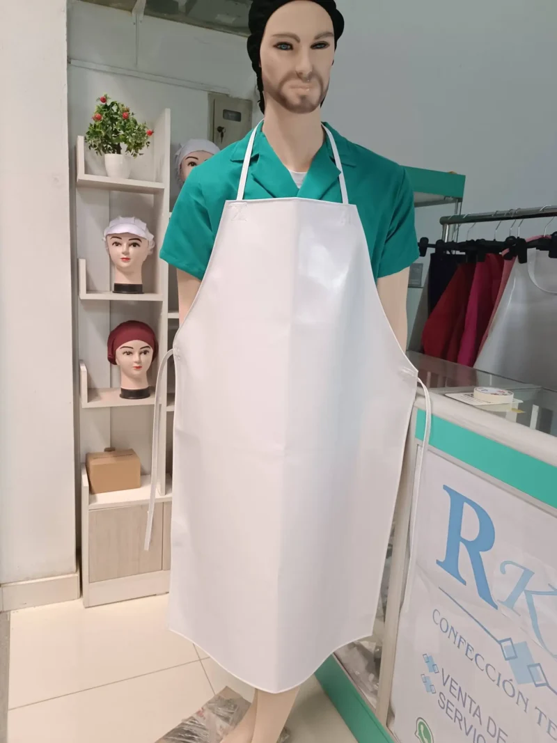 Delantal Industrial de PVC Impermeable 70 x 110 cm Blanco - Group RKM