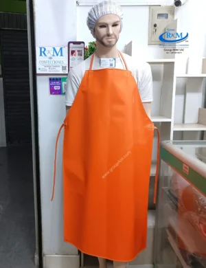 Delantal Industrial de PVC Impermeable 70 x 110 cm Naranja - Group RKM