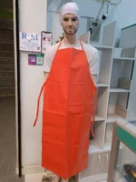 Delantal Semi industrial de PVC Impermeable 70 x 110 cm Naranja - Group RKM