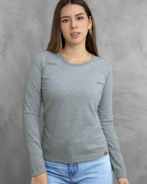 POLO MANGA LARGA CUELLO REDONDO UNISEX 30/1