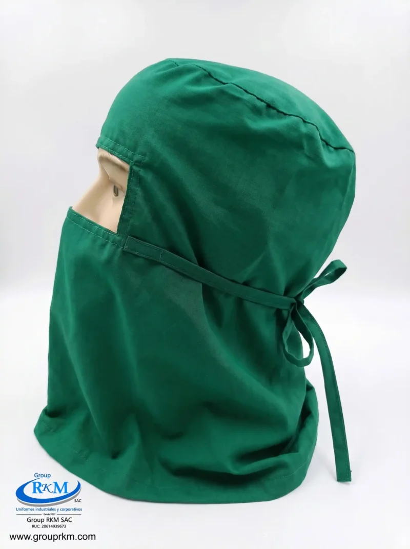 Cofia de tela Capucha Cerrado Verde Hade
