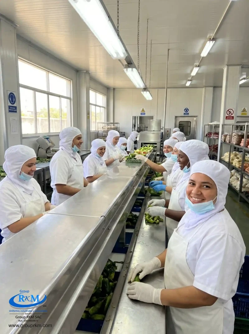 Cofia de tela capucha abierto Blanco - Fabrica de alimentos 1