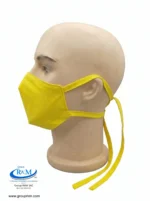 Mascarilla de Tela Anatomica con Amarres Amarillo Brasil Mascarilla de Tela Anatomica con Amarres Amarillo Brasil