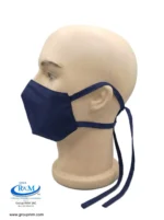 Mascarilla de Tela Anatomica con Amarres Azul Marino Mascarilla de Tela Anatomica con Amarres Azul Marino