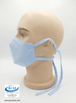Mascarilla de Tela Anatomica con Amarres Celeste Claro Mascarilla de Tela Anatomica con Amarres Celeste Claro