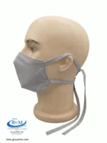 Mascarilla de Tela Anatomica con Amarres Gris Claro Mascarilla de Tela Anatomica con Amarres Gris Claro