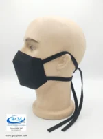 Mascarilla de Tela Anatomica con Amarres Negro Mascarilla de Tela Anatomica con Amarres Negro