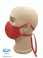 Mascarilla de Tela Anatomica con Amarres Rojo Mascarilla de Tela Anatomica con Amarres Rojo