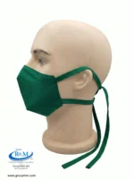 Mascarilla de Tela Anatomica con Amarres Verde Esmeralda Mascarilla de Tela Anatomica con Amarres Verde Esmeralda