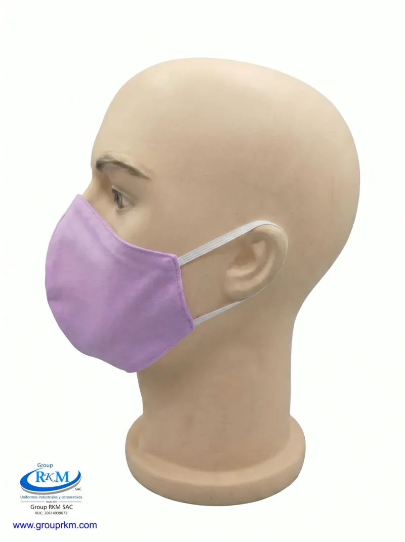 Mascarilla de tela Anatomica Con Ligas Lila