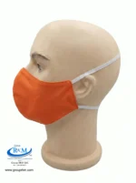 Mascarilla de tela Con Elastico para atras Negro Naranja Mascarilla de tela Con Elastico para atras Negro Naranja