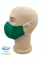 Mascarilla de tela Con Elastico para atras Negro Verde Esmeralda Mascarilla de tela Con Elastico para atras Negro Verde Esmeralda