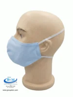 Mascarilla de tela Con Elastico para atras Negro celeste Claro Mascarilla de tela Con Elastico para atras Negro celeste Claro