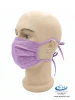 Mascarilla de tela plana con amarres en DRIL Lila Mascarilla de tela plana con amarres en DRIL Lila